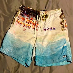 Nerf board and surf shorts